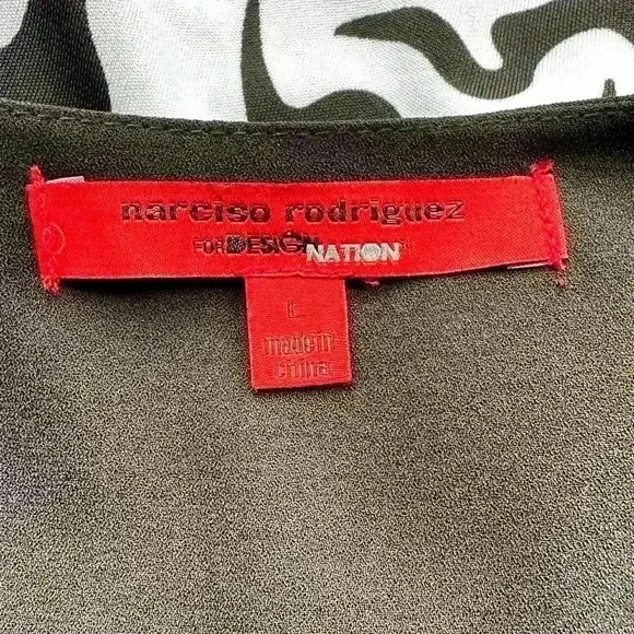 Narciso Rodriguez For Design Nation Black & White Wrap Dress Size L - Picture 7 of 8